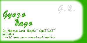 gyozo mago business card